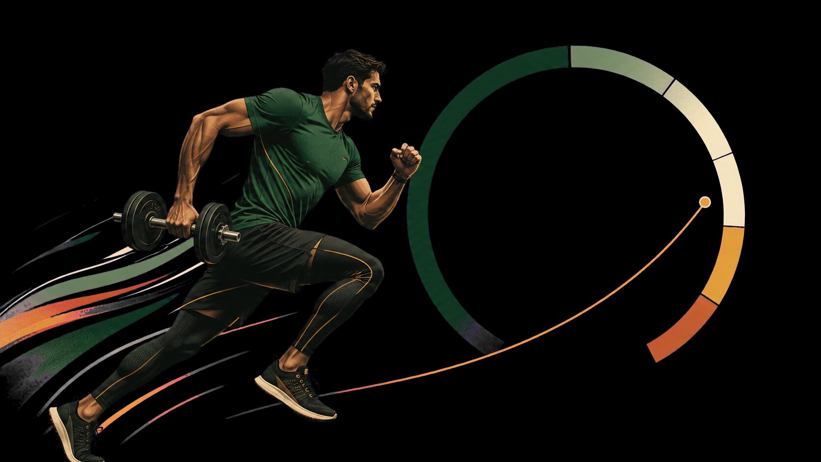 Illustration abstraite du suivi sportif et de la progression